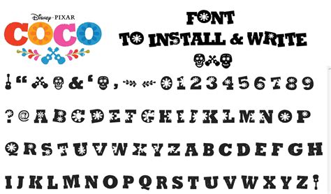 coco font for movie.